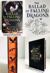 The Ballad of Falling Dragons SIGNED Sarah A. Parker WATERSTONES UK 1/1 Sprayed