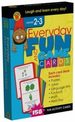 Everyday Fun and Game Cards Learning Cards, Grades 2 – 3 cards Used – Good