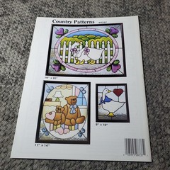 Country Patterns Great Glass Stained Glass Craft DIY Instructions Carol Smith
