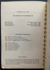 1976 PORTSMOUTH SERVICE LEAGUE COOKBOOK THE ESSENCE OF PORTSMOUTH, VA, 247 PAGES