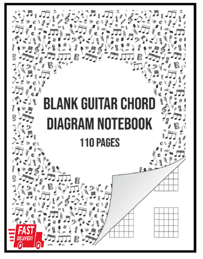 Blank Guitar Chord Diagram Notebook Blank Chord Book | 110 Pages