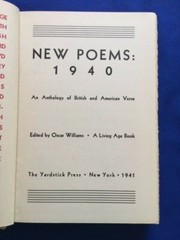 NEW POEMS 1940: AN ANTHOLOGY OF BRITISH AND AMERICAN VERSE – FIRST EDITION