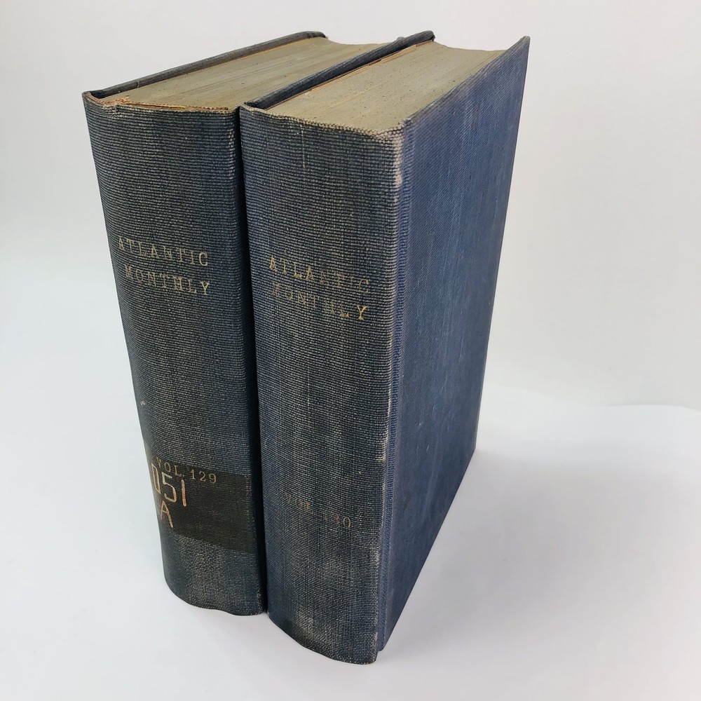 The Atlantic Monthly 1922 Magazine Book Bound Hardbound Volume 129-130