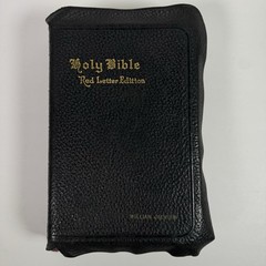Holy Bible National Bible Press Pronouncing Red Letter KJV 1940’s Thumb Tabs