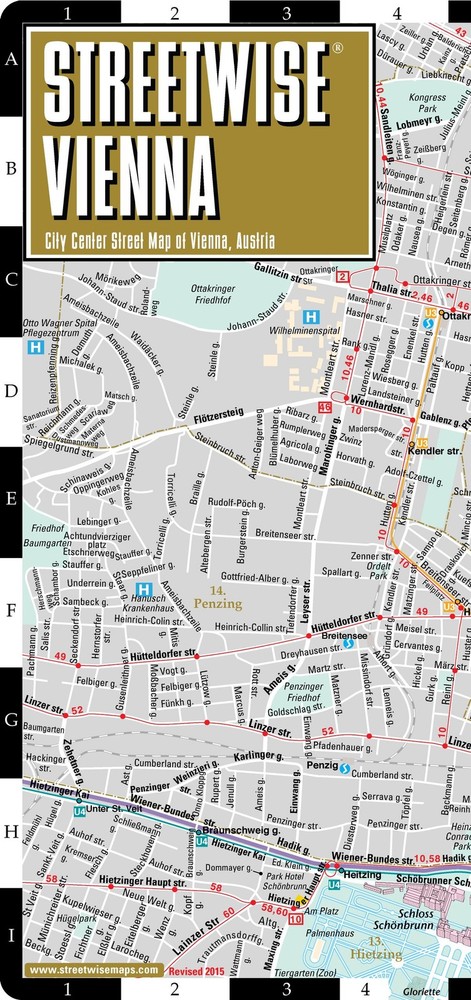 Streetwise Vienna Map – Laminated City Center Street Map of Vienna, Austria