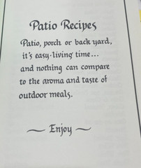 Patio Recipes Cookbook 1983 Wellspring Pub P Dutery 36 pages