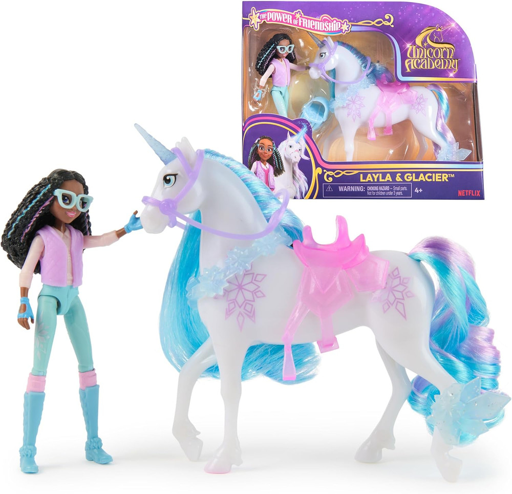 , Layla & Glacier Power of Friendship Set, Easter Gifts Idea, Dolls & Unicorn To