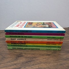 Lot of 8: A Puppet Storybook Board Books Grossett Dunlap IZAWA 60s 70s 3D Holo