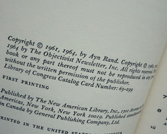 AYN RAND The Virtue of Selfishness 1st Edition 1st Printing 1964 HC/DJ FINE Rare