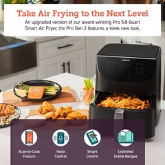 COSORI Air Fryer 5.8QT Pro Gen Smart 11-in-1 Toaster Oven , 100 Recipes