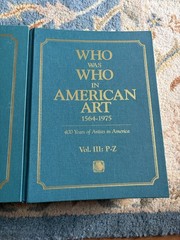 3 Volume Set Who was Who in American Art 1564 – 1975 Falk (1999) Hardcover Book