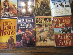 Old Western Paperback Books Lot of 27 Lamour Compton Johnstone etc Some Vintage