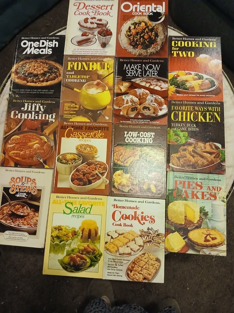 Lot of 14 Vntg Better Homes & Gardens Cook Books 1960-70s GUC Various Titles HC