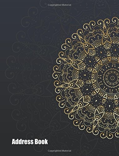 ADDRESS BOOK: MANDALA LARGE PRINT, 8.5″ X 11″, CONTACTS, By Emma Johnson **NEW**