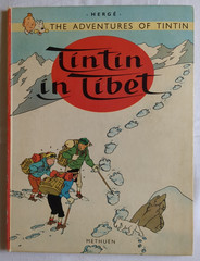 Adventures of Tintin Herge 4 Book – Moon, Black Island, America & Tibet 1968