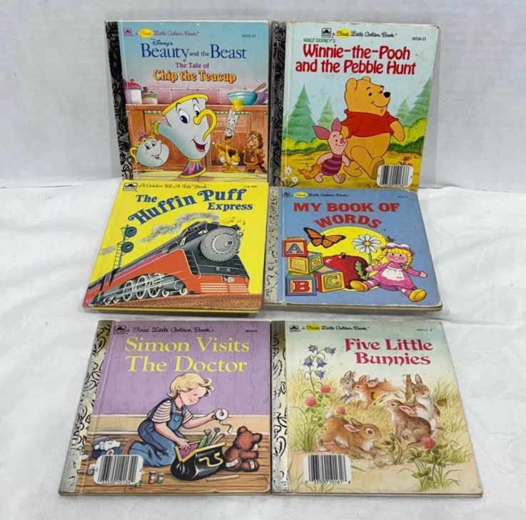 Lot Of 6 Vintage Mini – My First Little Golden Book 5.5×5.75”