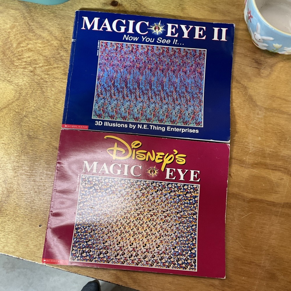 Paperback Lot: Scholastic Inc. Magic Eye II & Disney’s Magic Eye, 3D Illustrated