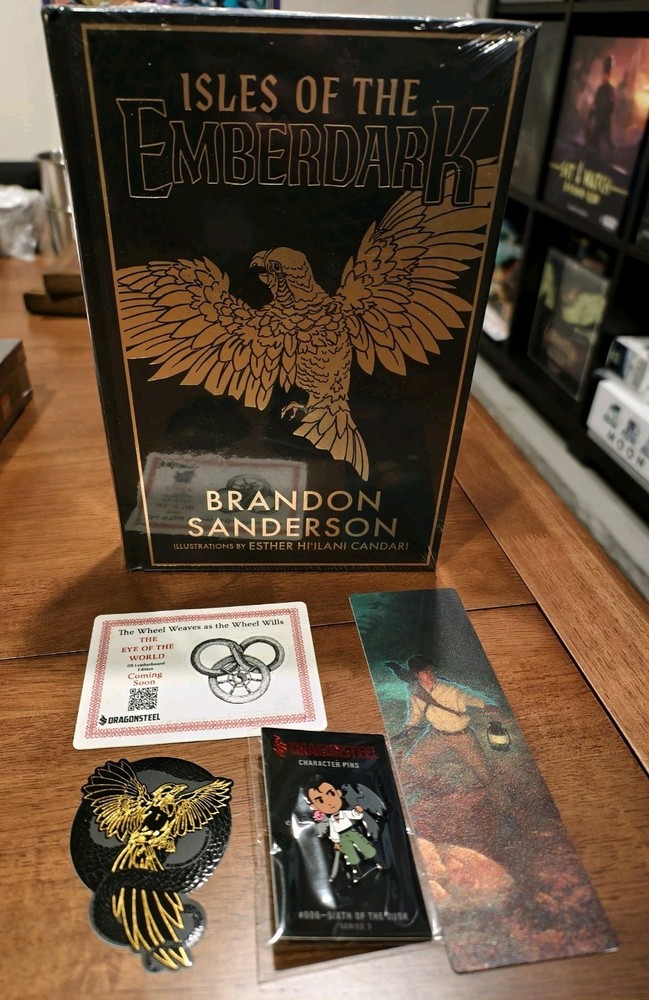 NEW Isles of The Emberdark Hardcover All Kickstarter Swag Add-ons Sanderson