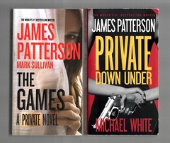 2 Tall Rack PB PRIVATE NOVELS by James Patterson: THE GAMES & PRIVATE DOWN UNDER