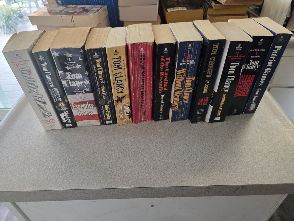 Tom Clancy Lot Of 12 Books Paperback. Political Thriller Military Suspense