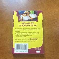 Goosebumps Egg Monsters from Mars R.L. Stine PB 1996 1st Print w/bookmark &cards