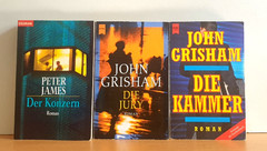 BUCHPAKET+KRIMI+THRILLER+7 BÜCHER+TOM TOPOR+PETER JAMES+TB+BUNDLE