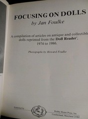 „Focusing on Dolls” Hardcover Book By Jan Foulke 174 Pages – 1988 Good Preowned