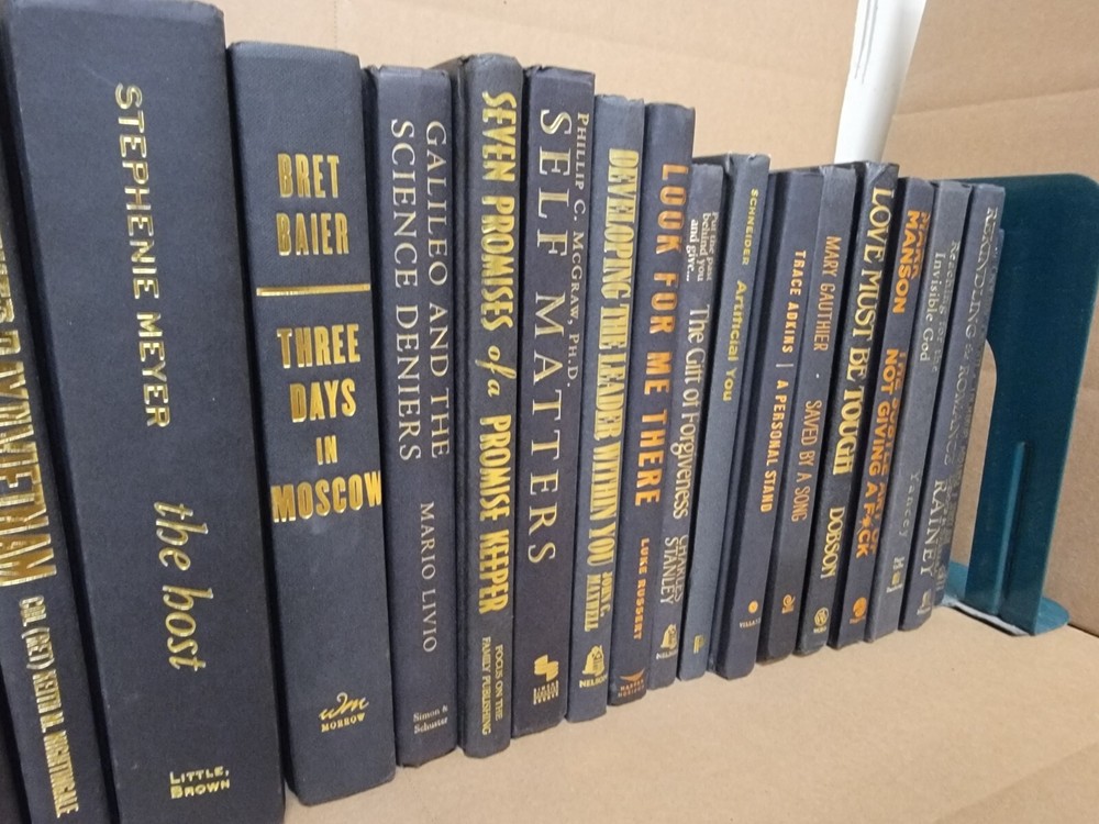 Lot of 10 Hardcover BLACK Book for Decorating Design Staging GOLD/COPPER Letters