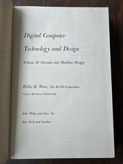 Digital Computer Technology and Design by Willis Ware 2 Vol Set, 1963 HC