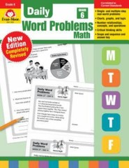 Evan-Moor Daily Word Problems, Grade 6, Homeschooling & Classroom Resource Wor..