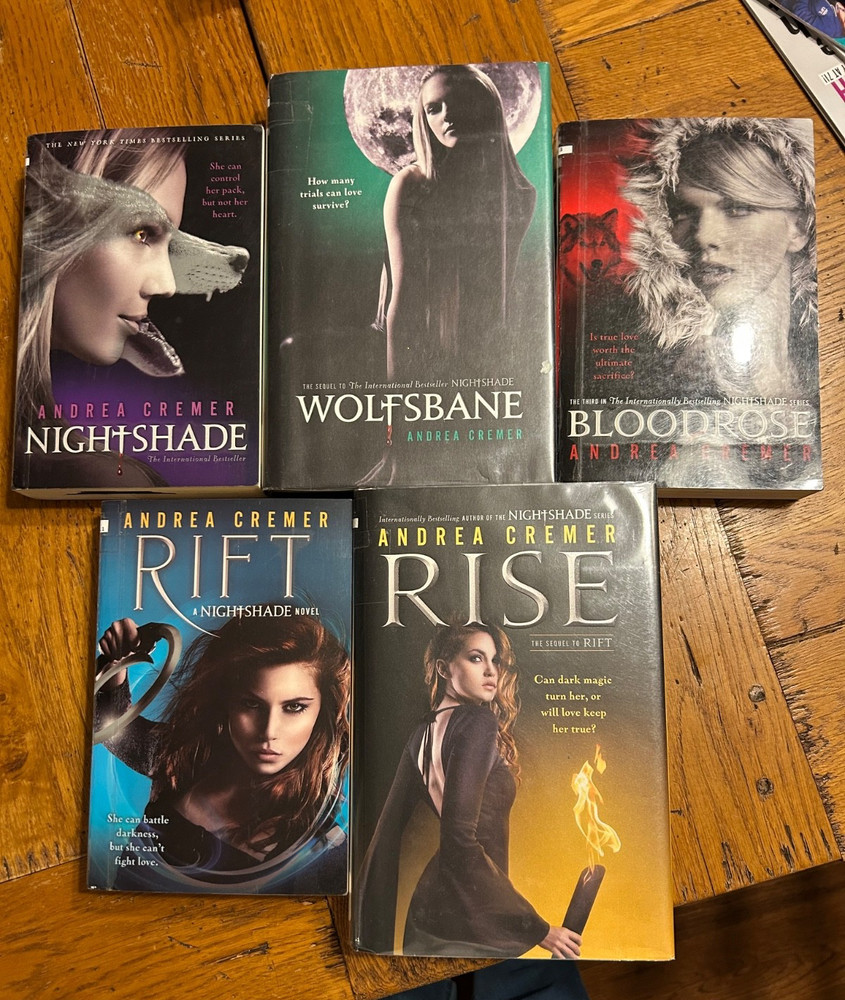 Nightshade Novel Wolf Series 5 Mixed Book Set HB/PB By Andrea Cremer