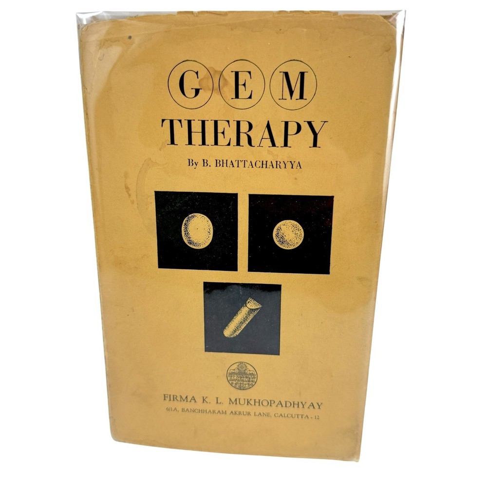 GEM THERAPY: B. Bhattacharyya 1958 – Vintage Ayurveda Medicine Book RARE