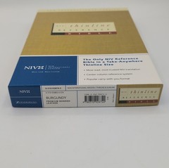 NIV Thinline Reference Bible (2002, Premium Bonded Leather) Burgundy W/Box