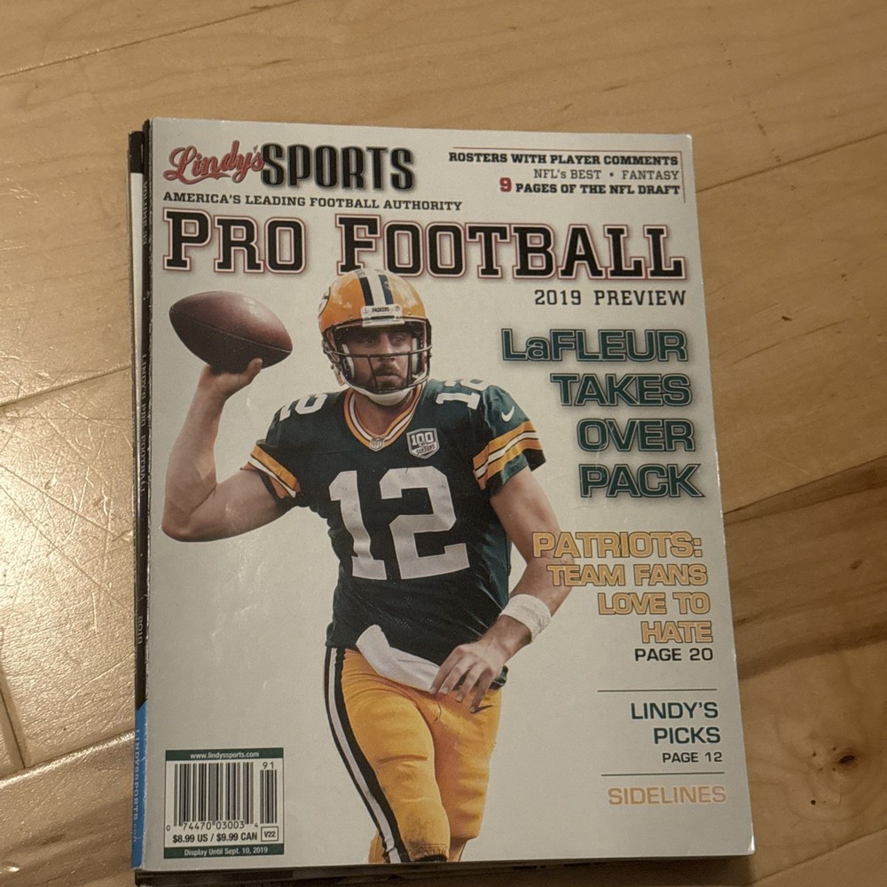 LINDY’S Pro Football 2019 Preview Issue NFL – Aaron Rodger’s Cover
