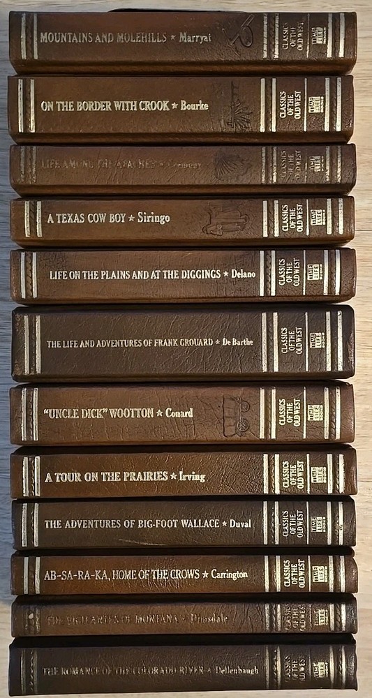 Lot Of 12 Classics Of The Old West Time Life Books Leather Edition Mixed Titles