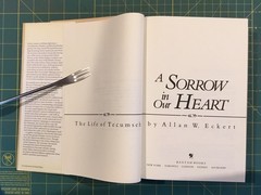 1992 A SORROW IN OUR HEART THE LIFE OF TECUMSEH by ALLEN W. ECKERT, 862 Pages