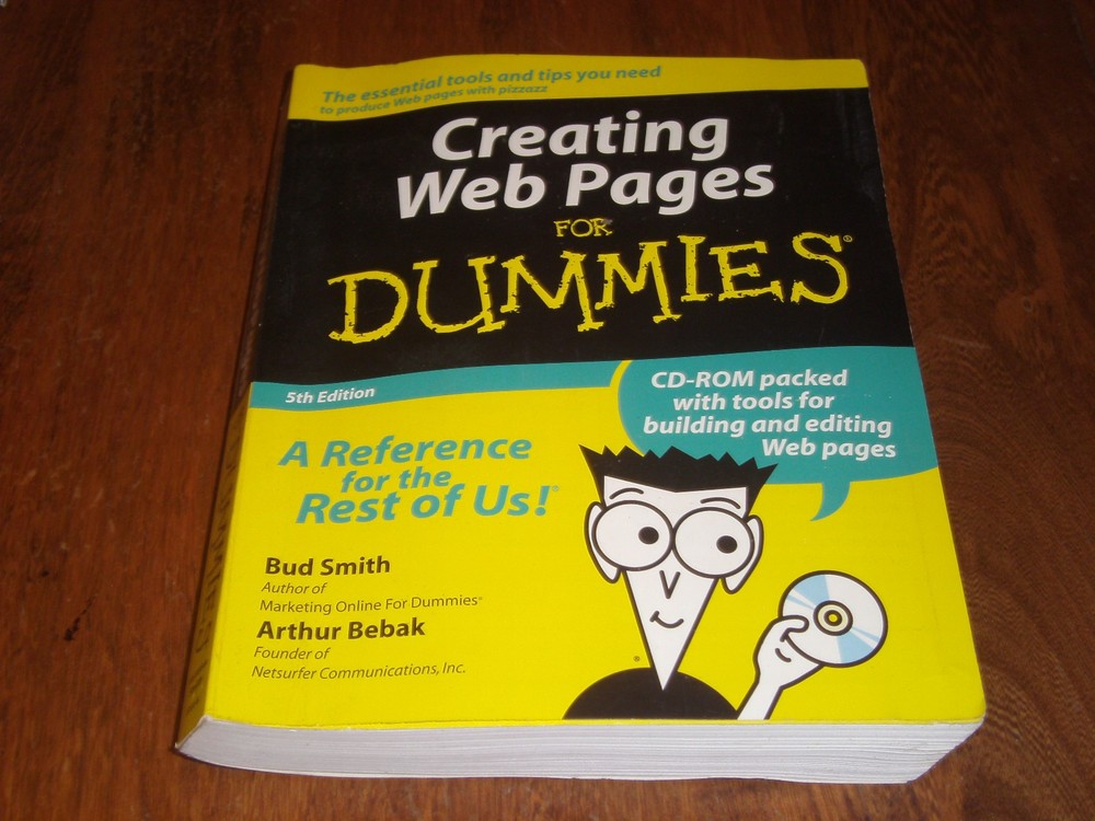Creating Web Pages for Dummies w/CD by Bud Smith, Arthur Bebak (2000) 5th Ed PB