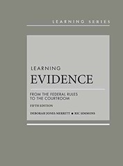 Learning Evidence: From – Hardcover, by Merritt Deborah; Simmons – Very Good z