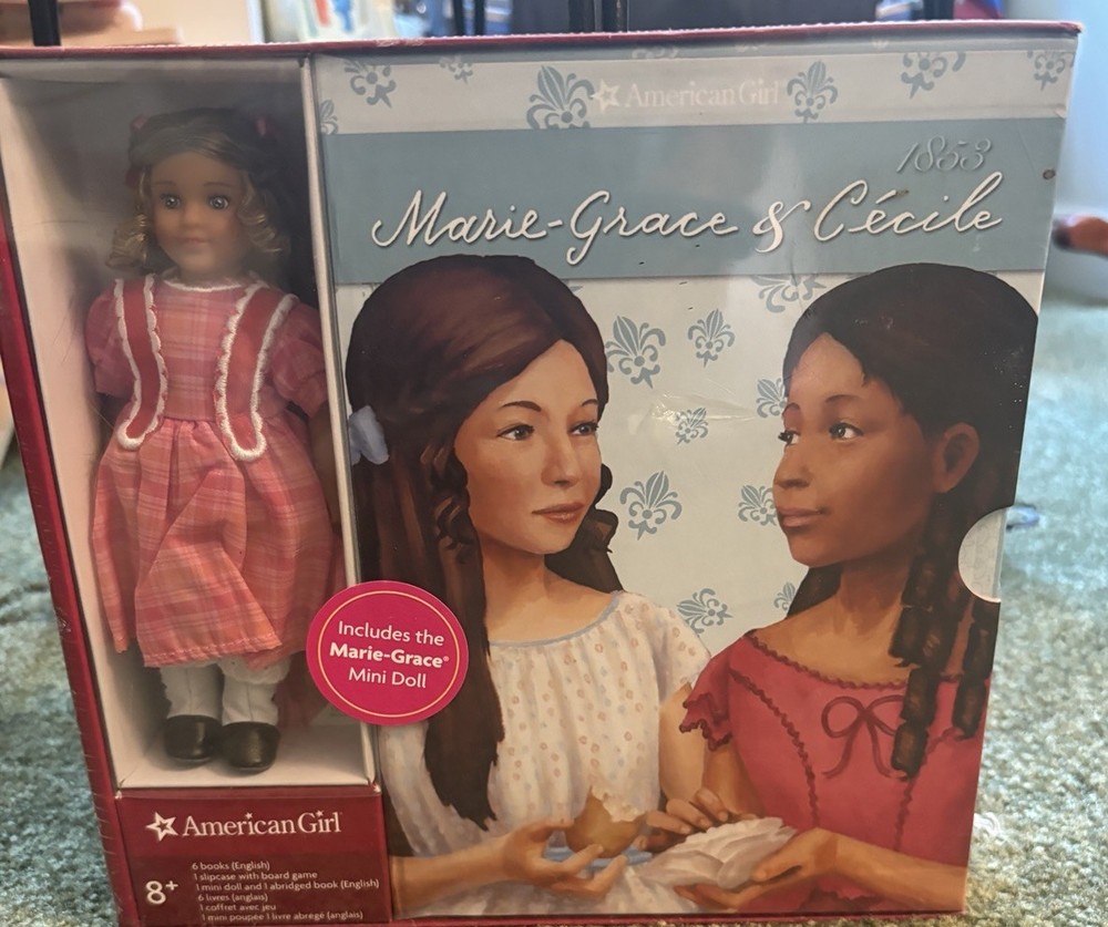 American Girl Cecile and Marie-Grace Boxed 6 Book Set & Marie-Grace Mini Doll