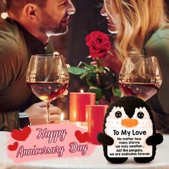 Adorable Crochet Penguin with Love Card – Perfect Gift for Boyfriend/Girlfriend