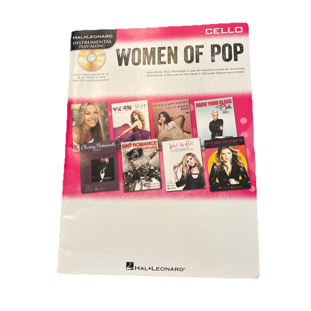 Women of Pop: Cello With CD by Hal Leonard Page Corners Cut See Photos