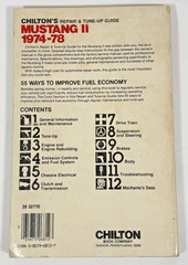 Chilton’s Repair Manual Mustang II 1974–1978 2+2 Hardtop Mach 1 VTG