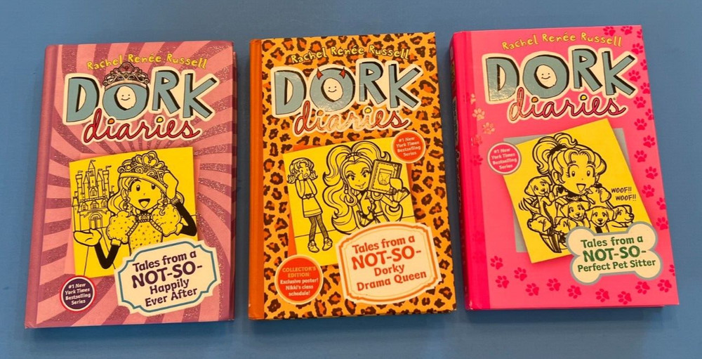Lot of 3 DORK DIARIES ~Hardcover 8, 9, 10 ~ Rachel Renee Russell