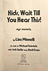 Liza Minnelli SIGNED Book – Kids, Wait Till You Hear This! NEW