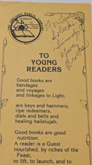 2 Signed Items by Gwendolyn Brooks – Selected Poems Book & To Young Readers Poem
