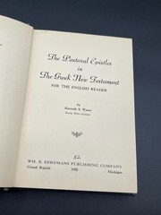 The Pastoral Epistles In Greek New Testament Kenneth Wuest 1952