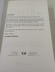 Shield of Sparrows by Devney Perry ARC Uncorrected Proof 5/6/25 PB Paperback