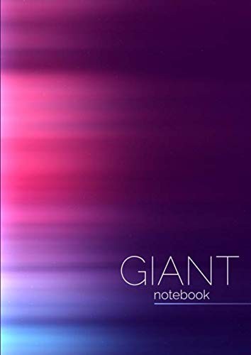 Giant Notebook | 600 Lined Pages, Neon Lights Theme: 8.27 x 11.69 in, with T…