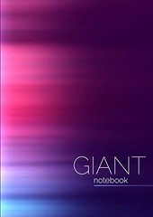 Giant Notebook | 600 Lined Pages, Neon Lights Theme: 8.27 x 11.69 in, with T…