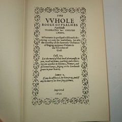 The Bay Psalm Book Facsimile Reprint 1956 University of Chicago Press